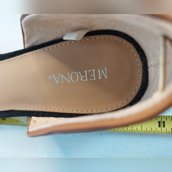 Merona Brand Woman's Shoe Flats US SZ 8.5  2-Tone Brown & Black Pointed Toe - Picture 8 of 12